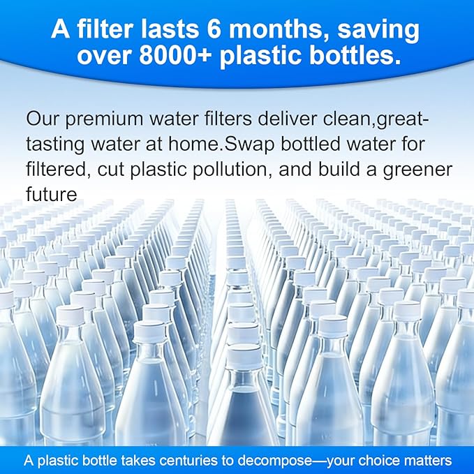 FPPWFU01 Water Filter Replacement Compatible with Frigidaire FPPWFU01 Water Filter, Electrolux EPPWFU01, PurePour PWF-1, EPPWF01 PureAdvantage PWF-1(2 Pack)