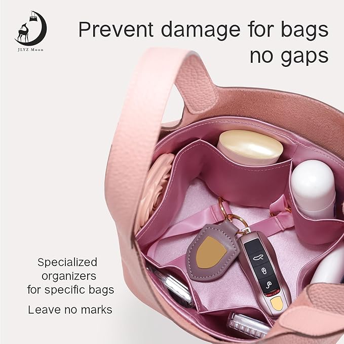 Silky Bag Insert Fit for Hermes Picotin 18/22, Silky Purse Organizer, Lightweight and Silk Touch (Fits PC18, Mauve Sylvestre)