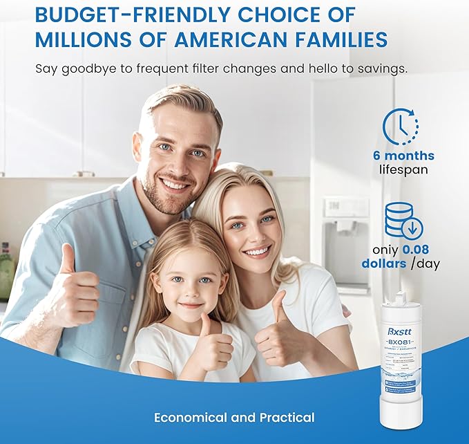 EDRARXD1 Water Filter Replacement, Compatible with Whirlpool EDRARXD1, Everydrop Filter A, EDRARXD1B 3 Pack