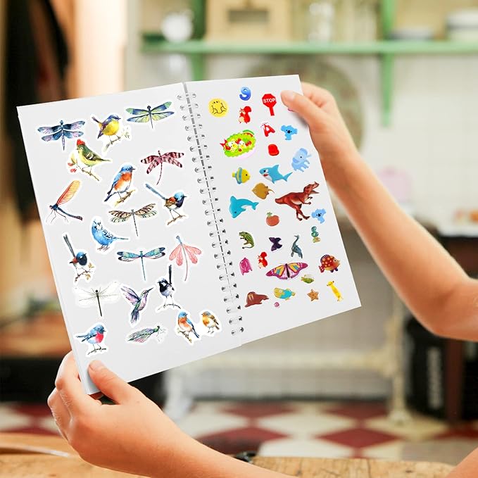 UFU 2 Pcs Sticker Book Collecting Album Reusable Sticker Organizer Storage Book for Stickers Collection A5 (64 Pages)