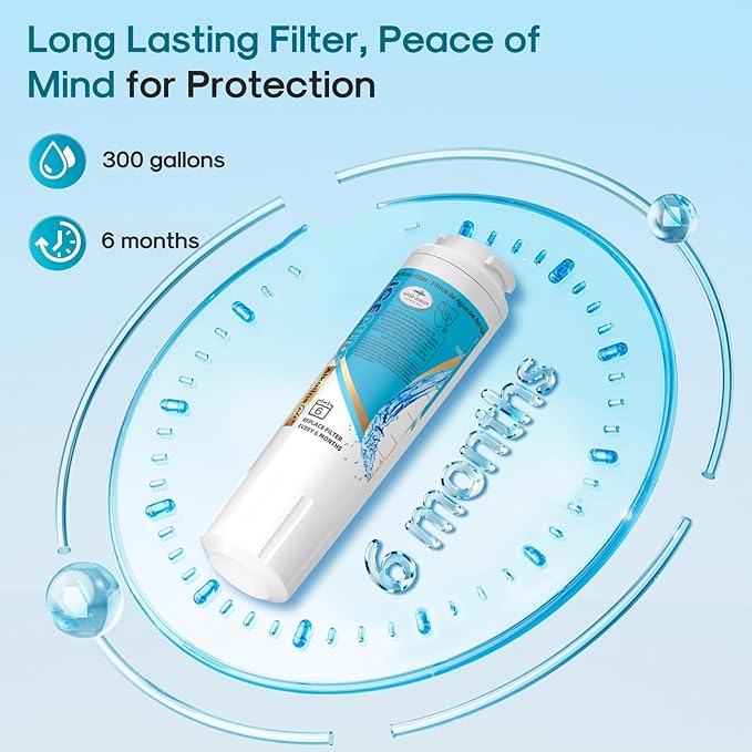 ICEPURE Alkaline UKF8001 Refrigerator Water Filter Replacement for Whirlpool EDR4RXD1, EveryDrop Filter 4, Maytag UKF8001, 4396395, UKF8001P, UKF8001AXX, RFC0900A, UKF8001AXX-200, Enhances PH, 2Pack