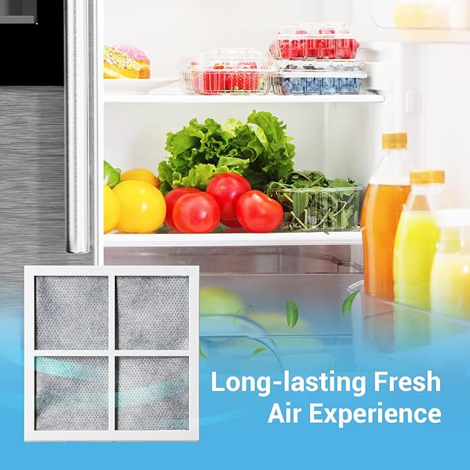 Filterlogic ADQ73613401 Refrigerator Water Filter and Air Filter, Replacement for LG® LT800P®, ADQ736134, ADQ73613402, LSXS26326S, LSXS26366S, LMXS30776S, Kenmore 46-9490 and LT120F®, 3 Combo