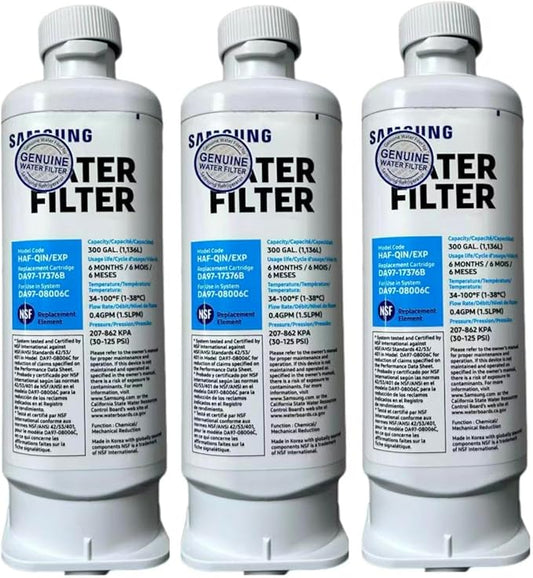 DA97-17376B Compatible with SAMSUNG Water FiIter HAF-QIN/EXP DA97-08006C Replacement for DA97-17376,RF28R7351SG (3 PACK)