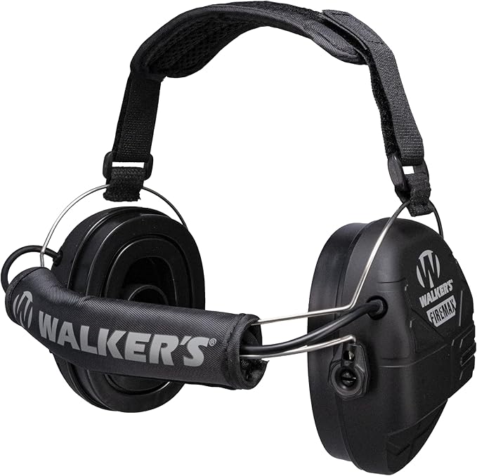 Walker's Rechargeable Lightweight Shooting Hunting Range Electronic Slim Low Profile Hearing Protection FireMax Earmuffs