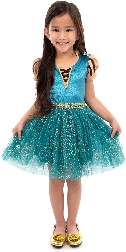 Little Adventures Medeival Princess Party Dress - Machine Washable Child Pretend Play Costume Outfit with No Glitter