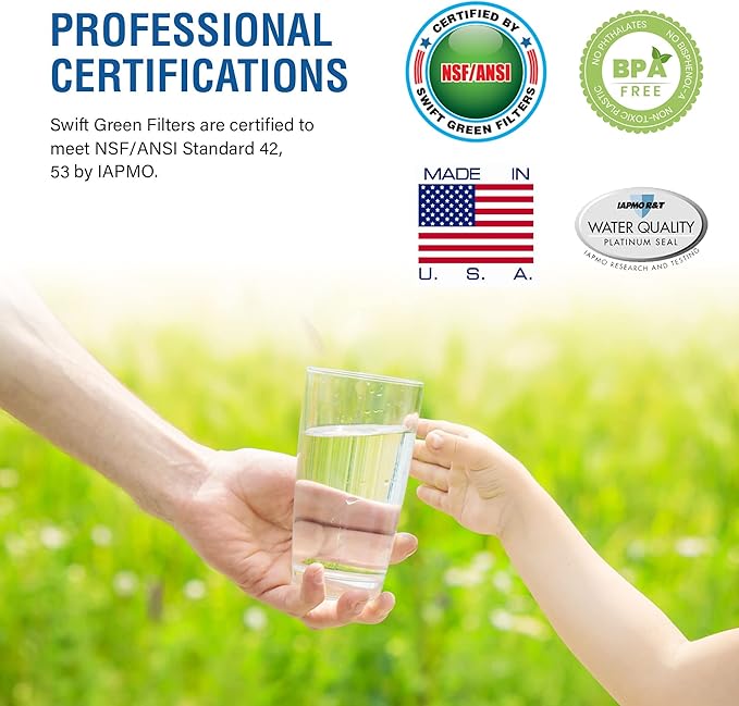 Swift Green Filters SGF-ADQ401 Compatible Refrigerator Water Filter for LG LT800P, ADQ73613401, Made in USA (3 Pack)