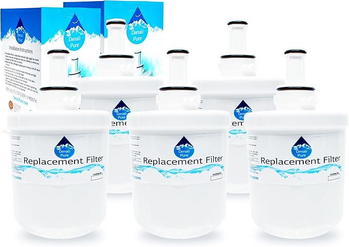 5-Pack Replacement for Samsung RF267AEWP Refrigerator Water Filter - Compatible with Samsung DA29-00003G, Samsung DA29-00003B, Samsung DA29-00003A Fridge Water Filter Cartridge