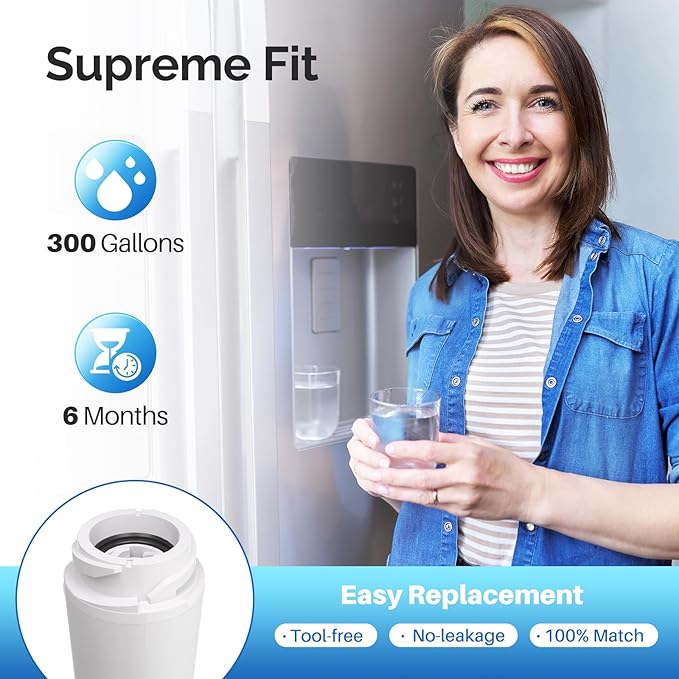 ICEPURE GSWF Water Filter Replacement Compatible with GE GSWF, Utilizes Advanced Activate Coconut Carbon Block 3 PACK