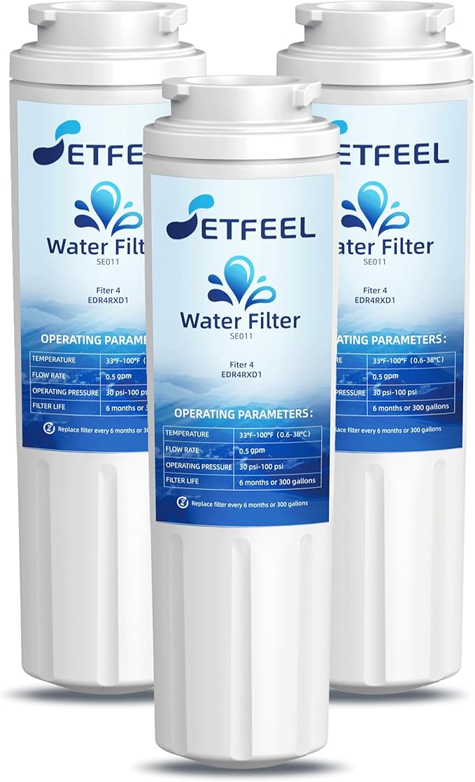 WRF555SDFZ FMM-2 WRF535SWHZ WRX735SDHZ WRMF3636RZ WRX735SDBM WRF555SDHV WRFF3436RZ WRF535SWHV Refrigerator Water Filter For Whirlpool, Fit Maytag Mfi2570fez Msd2651heb Replacement 3PK