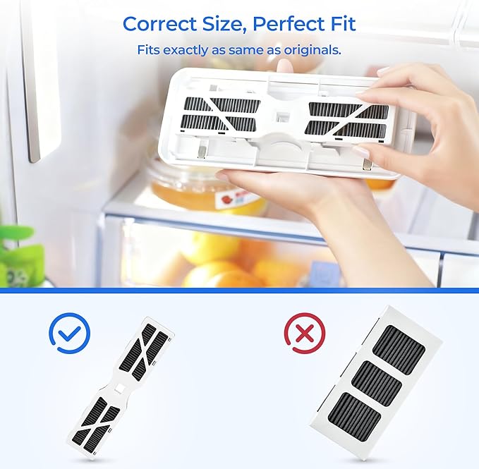 TEEHAY PWF-1 FPPWFU01 Water Filter & PureAir AF-2 FRGPAAF2 Air Filter Combo, Compatible with Frigidaire FRIGCOMBO6, FRFC2323AS, FRFG232LAF, FRFN2823AS, FRFS2823AD, FRFS2823AS, FRFS2823AW, 1 Combo