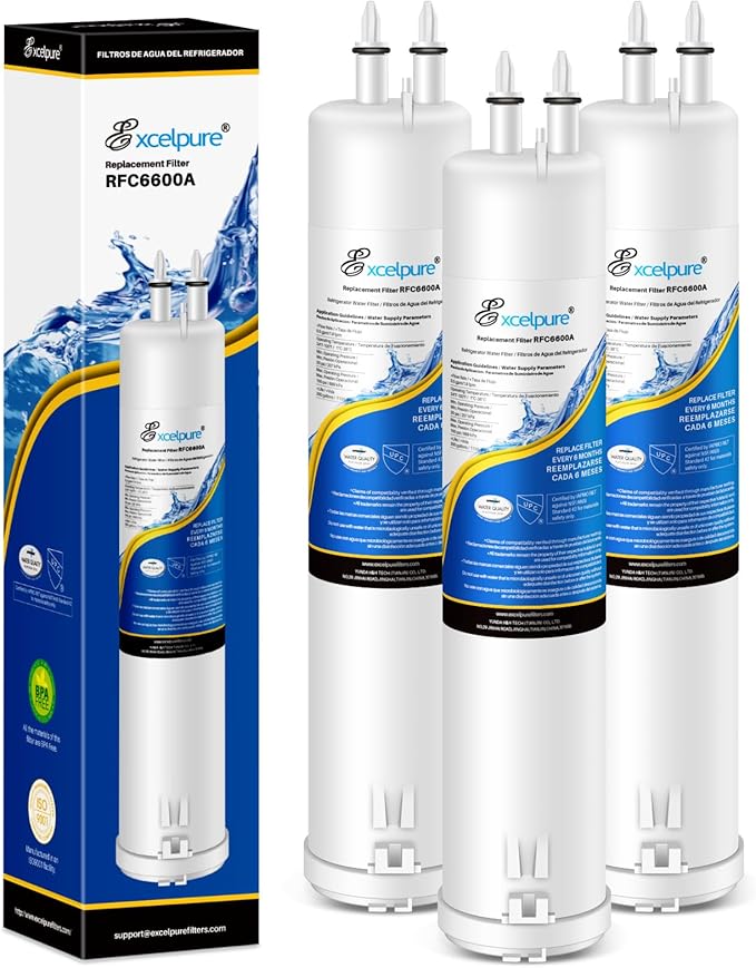 EXCELPURE EDR3RXD1 Compatible with Everydrop® Filter 3, 4396841, 4396710, Kenmore 46-9083, 46-9030, 9030, 9083, KAD3RXD1, WHR3RXD1 Refrigerator Water Filter, 3PACK