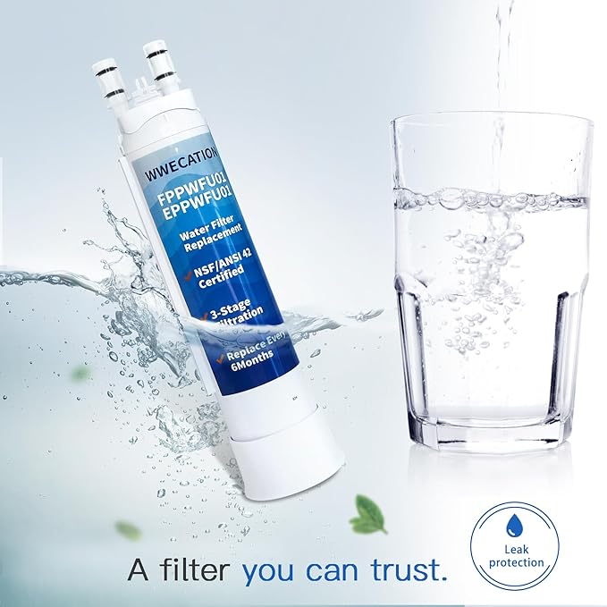 FPPWFU01 Water Replacement, Compatible with Frigidaire EPPWFU01, PureAdvantage PurePour PWF-1, FPPWFU01 Pack of 3