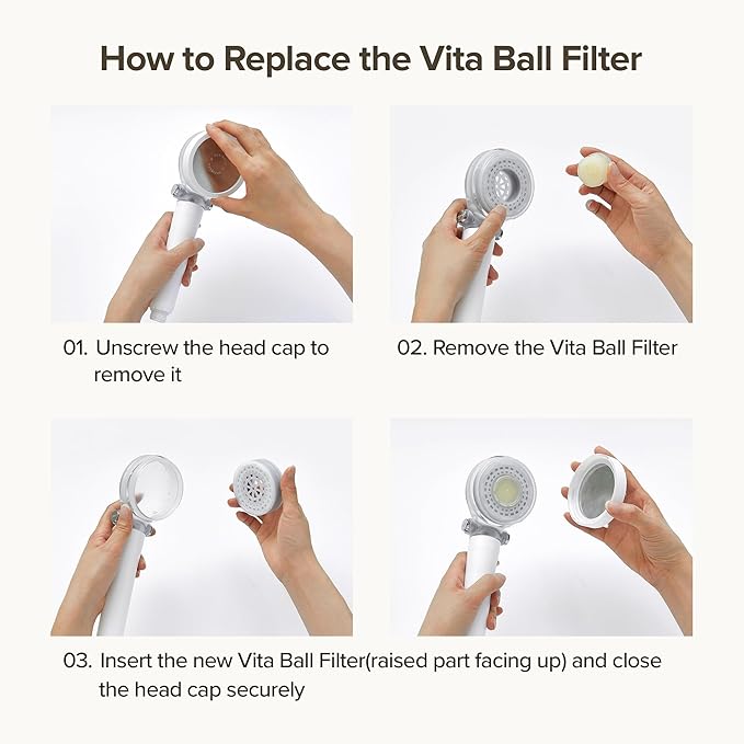 Vita Replacement Filter for Shower Head Filter, Vitamin C Filter Refill (Lime&Eucalyptus, Flower Market (Green & Pink))