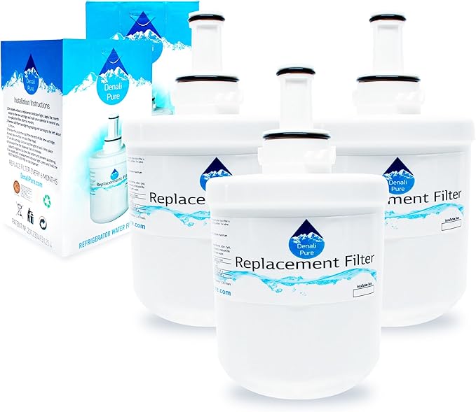 3-Pack Replacement for Samsung RS2630ASH Refrigerator Water Filter - Compatible with Samsung DA29-00003G, Samsung DA29-00003B, Samsung DA29-00003A Fridge Water Filter Cartridge
