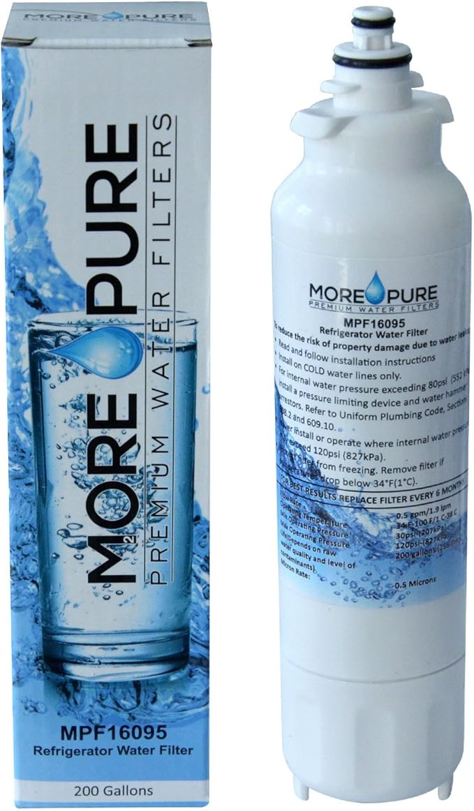 MPF16095 Refrigerator Water Filter Compatible with LG LT800P and Kenmore 46-9460