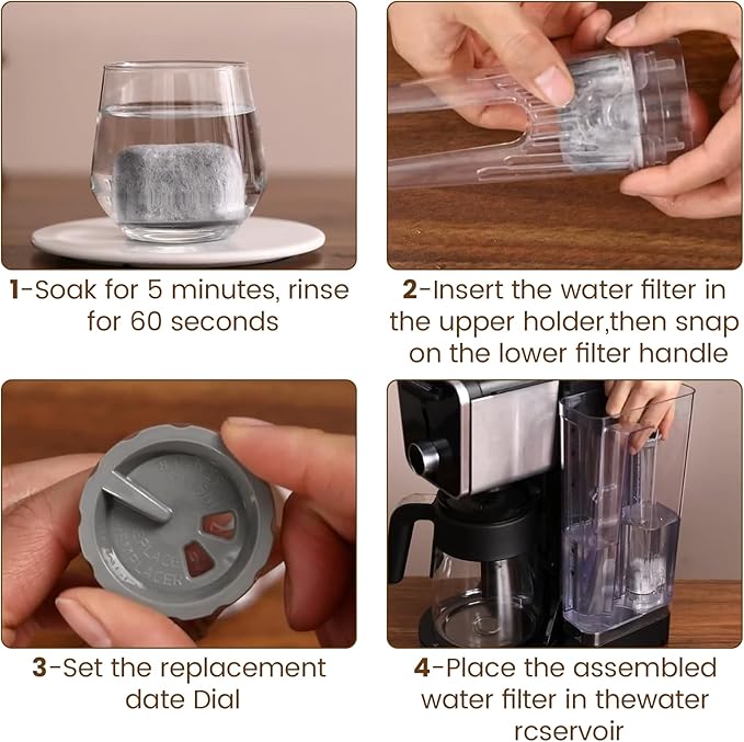 Water Filter Holder and 3 Water Filters Fits for Keurig 2.0 Series Coffee Machines Compatible with K-Supreme Series, K-Express, K-Slim, K-Elite, K-Duo Plus, K-Select, K-lced, K50, K-Classic