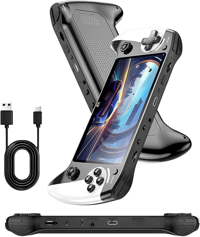 X9 Retro Handheld Game Console, Handheld Emulator, 5.5 Inch HD IPS Screen, 20000+ Built-in Games, Inch IPS Screen and 16/32/64gb, 5-Hour Battery Life (64G)