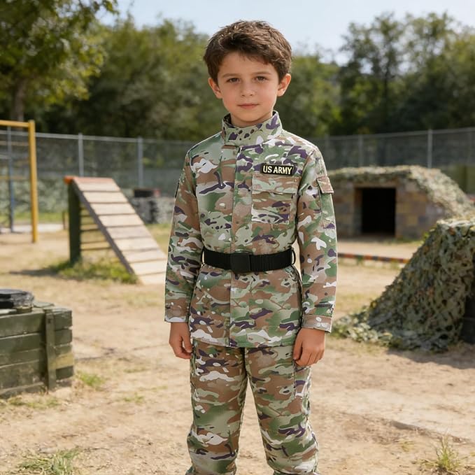 Army Costume for Kids Camo Trooper Soldier Special Forces Costume Halloween Cosplay