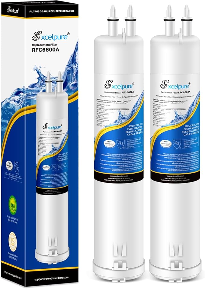 EXCELPURE EDR3RXD1 Compatible with Everydrop® Filter 3, 4396841, 4396710, Kenmore 46-9083,46-9030, 9030, 9083, KAD3RXD1, WHR3RXD1 Refrigerator Water Filter, 2PACK