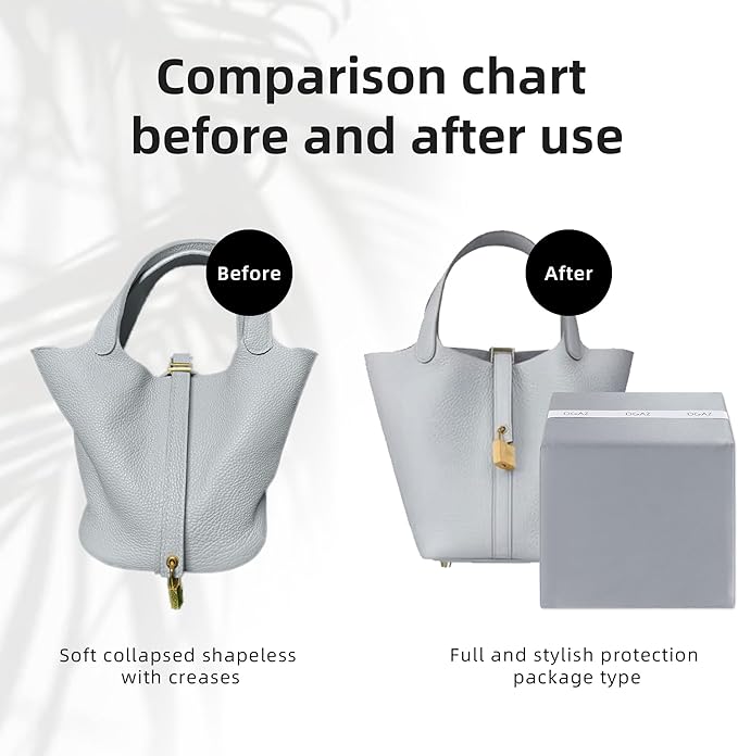 DGAZ Purse Pillow Shaper Insert For picotin Bags,Luxury Handbag Tote Shapers, Memory Foam(Bleu pale,PC26)