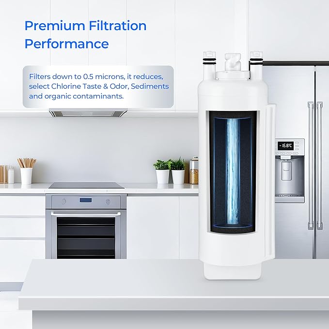TEEHAY Filter A EDRARXD1 Water Filter, Compatible with Everydrop Filter A, EDRARXD1, Whirlpool WHRARXD1, WRSC5536RZ, WRSF5536RZ, KitchenAid KRSF536RPS, KRFF507HPS, Maytag MRSC6636RZ, 3 Pack