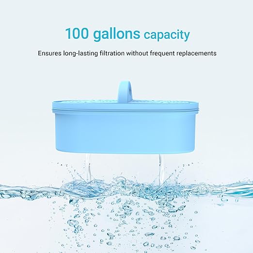 AQUA CREST PF-AL Alkaline Water Filter Replacement for Waterdrop® Pitcher Filtration System, Fits Waterdrop® PF-AL, Reduces PFOA/PFOS, Chlorine, Last Up to 100 Gallons, 3 Pack