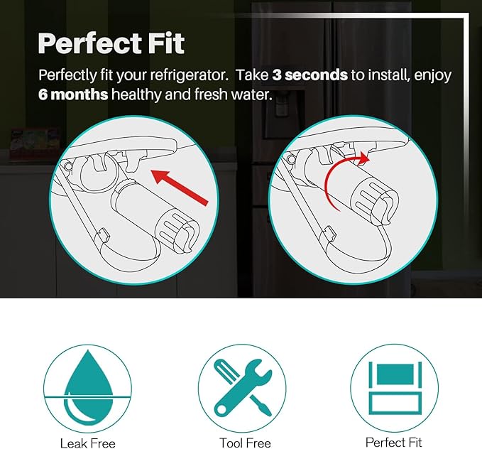 ICEPURE PLUS RWF5200B NSF/ANSI 53 Certified Refrigerator Water Filter Replacement for GE XWF (𝐍𝐎𝐓 𝐗𝐖𝐅𝐄), WR17X30702, GBE21 GDE21 GDE25 GFE24 GFE26 GNE21 GNE25 GNE27 GYE18, 4PACK