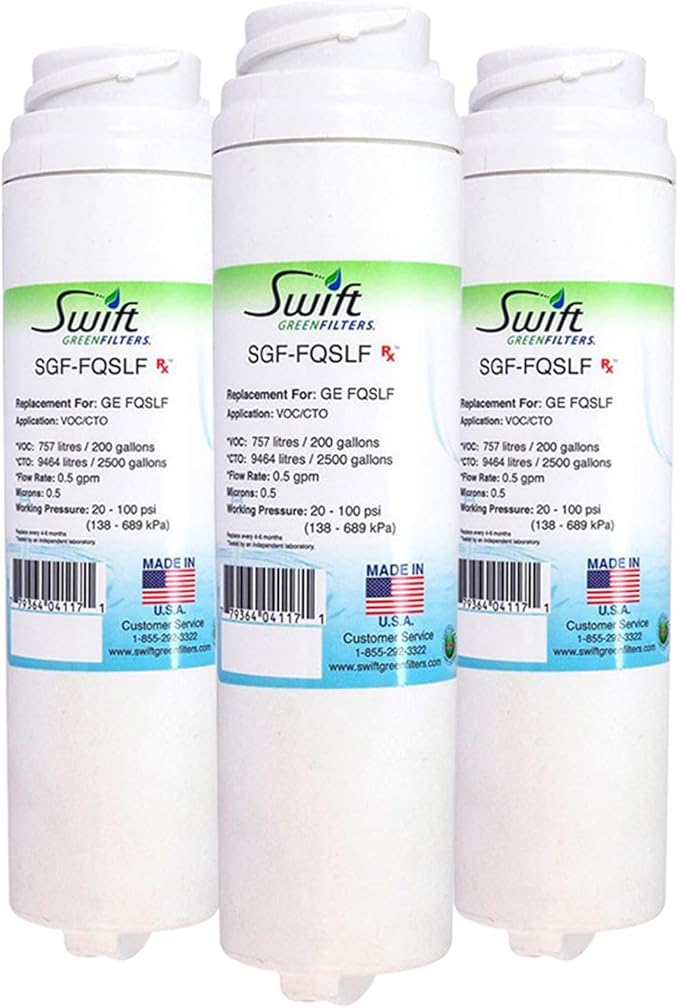 Swift Green Filters SGF-FQSLF Compatible Commercial Water Filter for GE FQSLF , Made in USA (3 Pack)