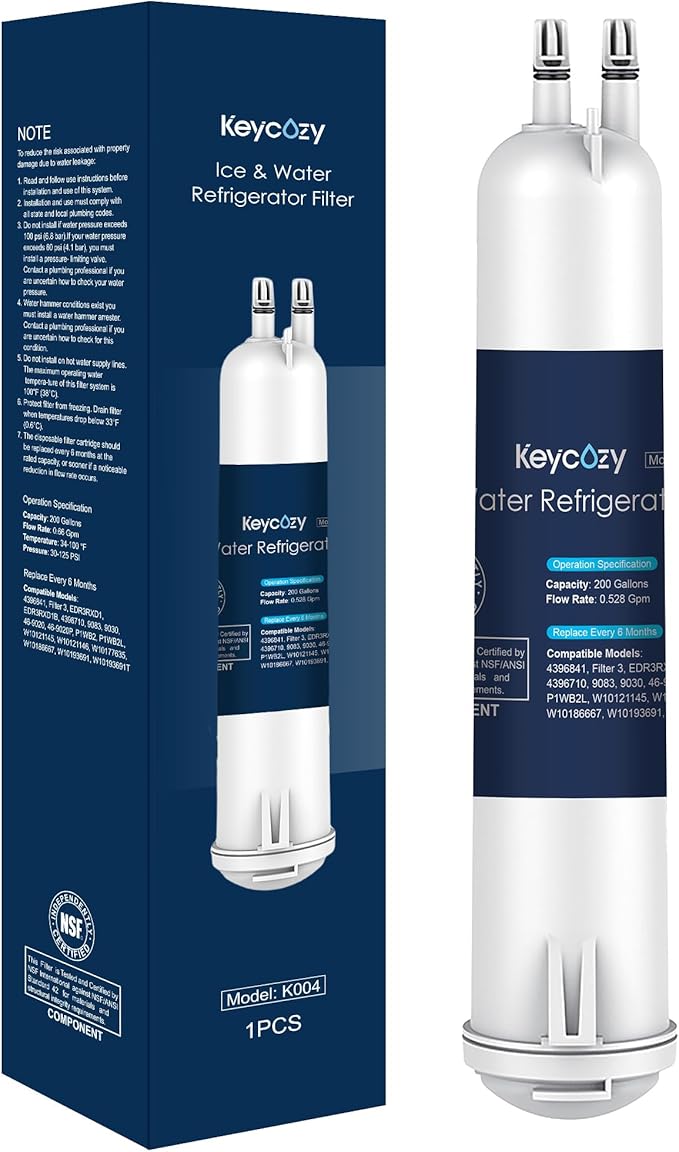Edr3rxd1 4396841 Refrigerator Water Filter Replacement For Everydrop Filter 3,4396710,Kenmore 46-9083,46-9030,9030, 9083, kad3rxd1, Whirlpool whr3rxd1, 9030, 460-9083, 4396841, 4396710, 1 Pack