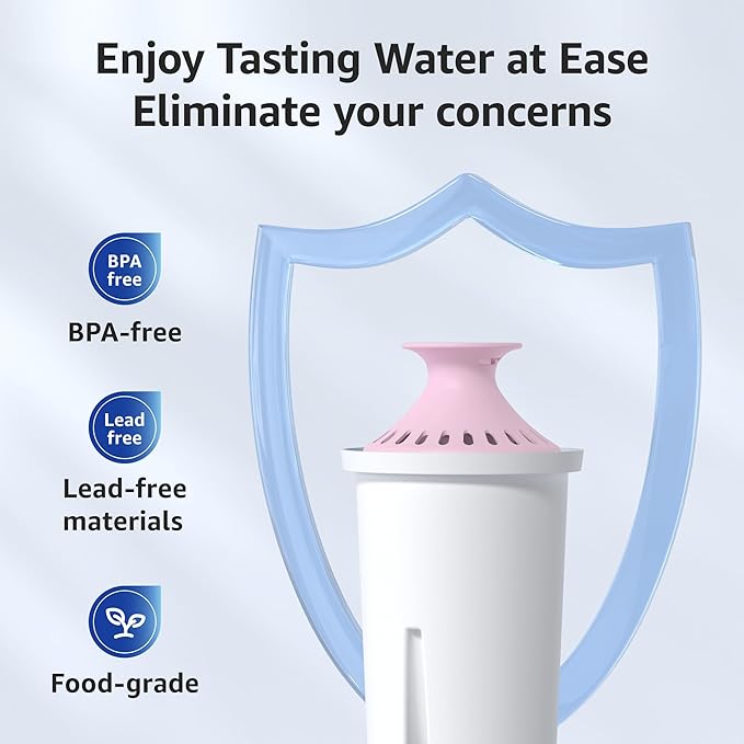 Overbest 7006-MG Magnesium Pitcher Water Filter, Replacement for Brita® Filter, Pitchers and Dispensers, Brita® Classic 35557, OB03, Mavea® 107007, and Amazon Basics® 10-Cup Pitcher, 3 Pack
