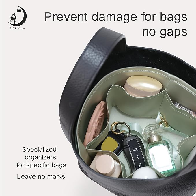 Silky Bag Insert Fit for Hermes Picotin 18/22, Silky Purse Organizer, Lightweight and Silk Touch (Fits PC22, Gris Neve)