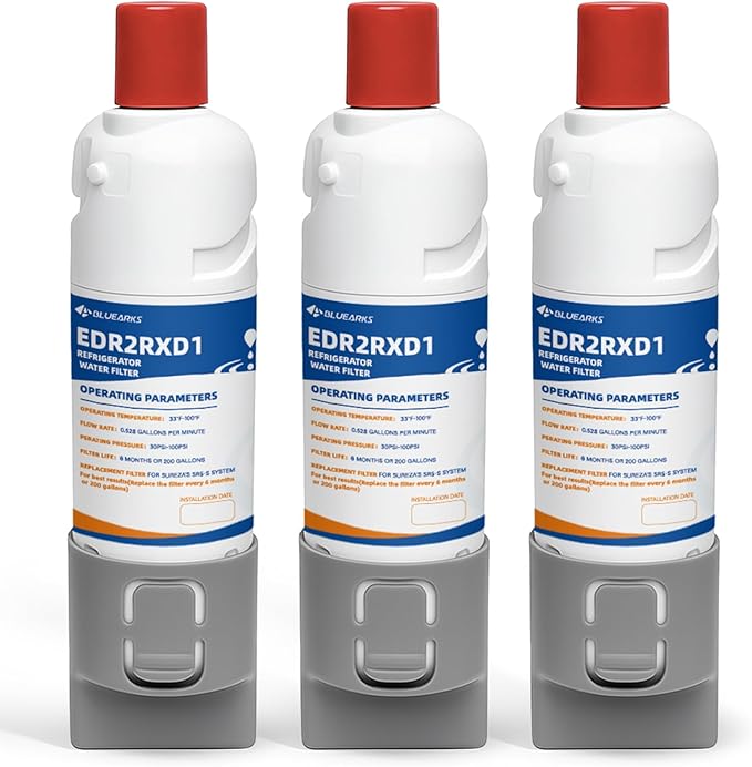 2 Pack EDR2RXD1 Water Filter Replacement for everydrop Filter 2 EDR2RXD1, WHR2RXD1, KAD2RXD1, W10413645, EDR2RXD1, P9RFKB2L, P9KB2L, Kenmore 46-9082, 46-9903