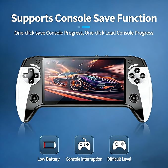 X9 Retro Handheld Game Console, Handheld Emulator, 5.5 Inch HD IPS Screen, 20000+ Built-in Games, Inch IPS Screen and 16/32/64gb, 5-Hour Battery Life (16G)