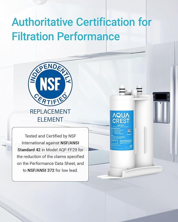 AQUA CREST Replacement for Frigidaire® & Electrolux® WF2CB®, PureSource2®, FC100, NGFC 2000, 9916, 469916, 469911, EWF2CBPA® Refrigerator Water Filter, 1 Filter