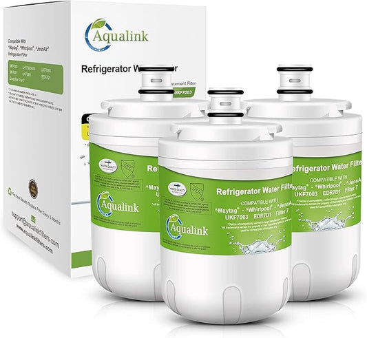 AQUALINK UKF7003 Refrigerator Water Filter, Replacement for Maytag UKF7003, UKF7002AXX, Whirlpool EDR7D1, UKF7003AXX, UKF7002, 7003AXXP, UKF7001AXX, UKF6001AXX, UKF5001