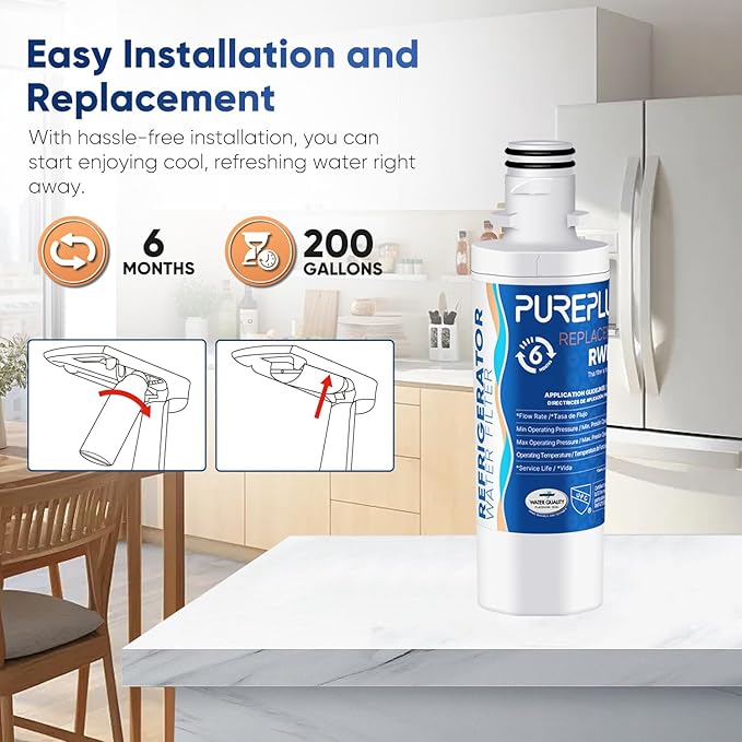 PUREPLUS ADQ747935 NSF 53&42 Certified Replacement for LT1000P LT1000 Kenmore Elite 9980 LT1000PC, MDJ64844601 ADQ74793501, LMXS28626S, LFXS26973S, LT120F Refrigerator Water, 3Pack