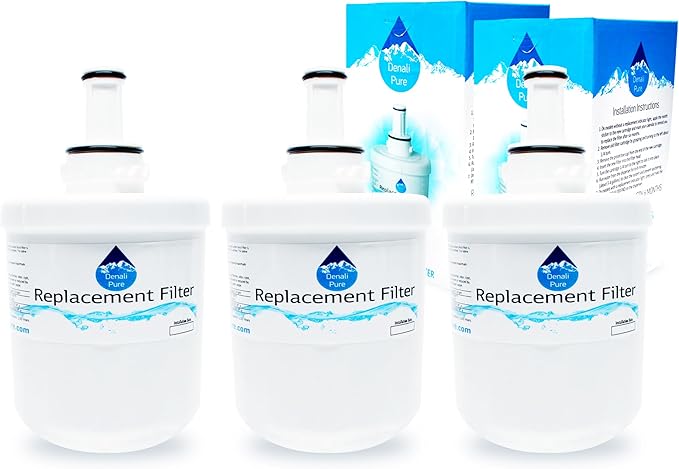 3-Pack Replacement for Samsung RS277ACRS Refrigerator Water Filter - Compatible with Samsung DA29-00003G, Samsung DA29-00003B, Samsung DA29-00003A Fridge Water Filter Cartridge