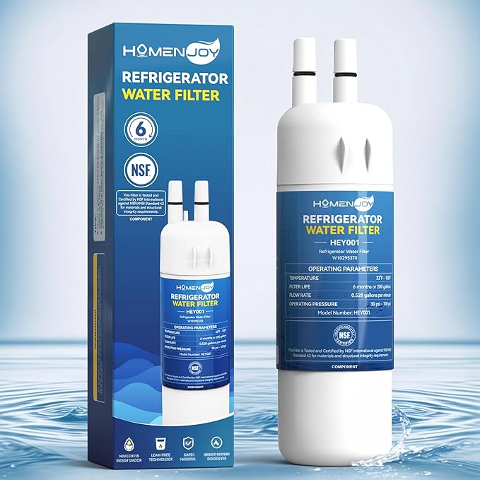 W10295370A Water Filter Replacement Compatible with Whirlpool EDR1RXD1, Everydrop Filter 1, EDR1RXD1B, WHR1RXD1, W10276924, W10291030, 9930 9930P 46-9930 46-9081 9081 P8RFWB2L, 1 Pack