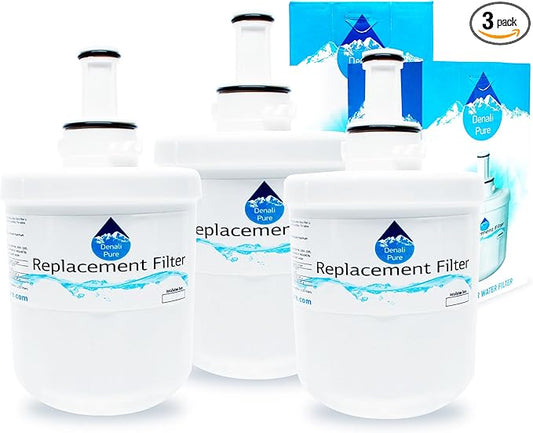 3-Pack Replacement for Samsung RFG238AARS Refrigerator Water Filter - Compatible with Samsung DA29-00003G, Samsung DA29-00003B, Samsung DA29-00003A Fridge Water Filter Cartridge