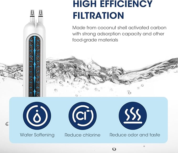 MARRIOTTO MRW4 Refrigerator Water Filter Compatible with EDR3RXD1, 4396841, 4396710, Filter 3, 46-9083,46-9030, 9030, 9083 Refrigerator Water Filter | 1 Pack