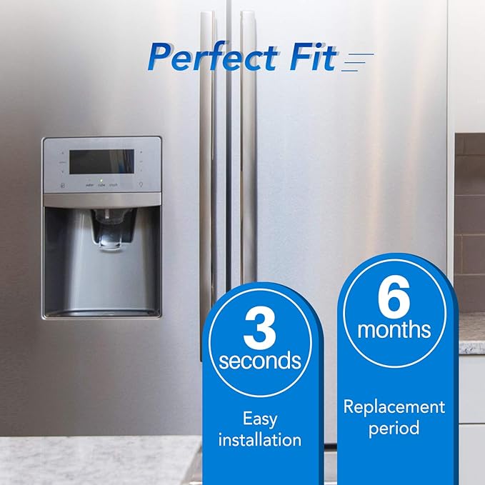 ICEPURE ADQ36006101 9690 Water Filter Replacement for LG LT700P, Kenmore Elite 46-9690 ADQ36006102, CLCH106, RWF1052 LFX28968ST LFXS29626S LFXS30766S and ICEPURE LT120F Fresh Air Filte, 2PACK