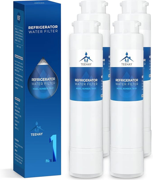 TEEHAY EPTWFU01 PureSource Ultra II Refrigerator Water Filter, Compatible with Electrolux EWF02, Frigidaire Gallery FGSS2635TF, LGHB2869TF, LGHD2369TF, LGHK2336TD, LGHK2336TF, LGHX2636TF, 4 Pack