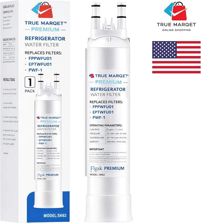 FPPWFU01 Water Filter Replacement for Frigidaire FPPWFU01 Water Filter Compatible with PurePour PWF-1, Electrolux EPPWFU01 PureAdvantage PWF-1 2 Pack NEW