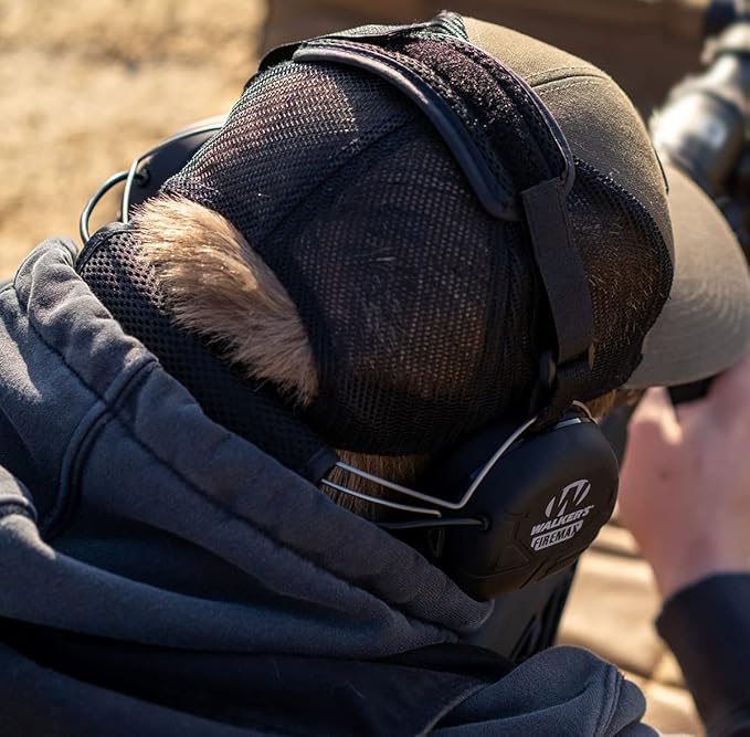 Walker's Rechargeable Lightweight Shooting Hunting Range Electronic Slim Low Profile Hearing Protection FireMax Earmuffs