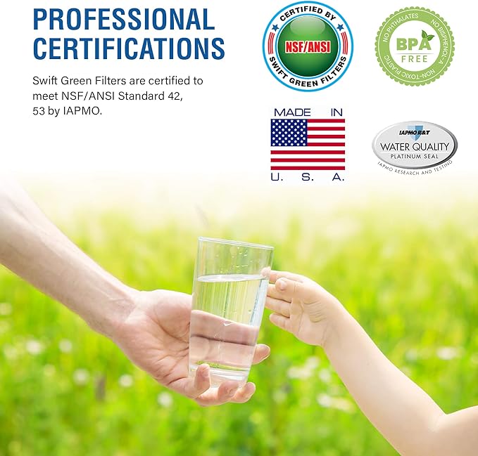 Swift Green Replacement Water Filter SGF-G9, fits GE MWF, GWF, GWFA; Hotpoint HWF, HWFA; Amana 12527301; Sears 469991
