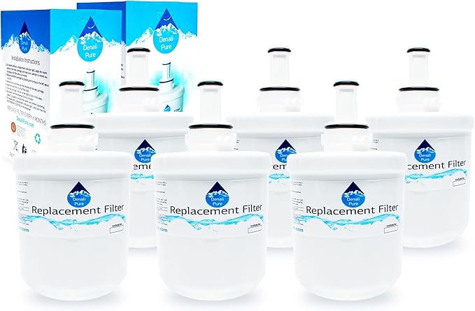 6-Pack Replacement for Samsung RFG297AAWP Refrigerator Water Filter - Compatible with Samsung DA29-00003G, Samsung DA29-00003B, Samsung DA29-00003A Fridge Water Filter Cartridge