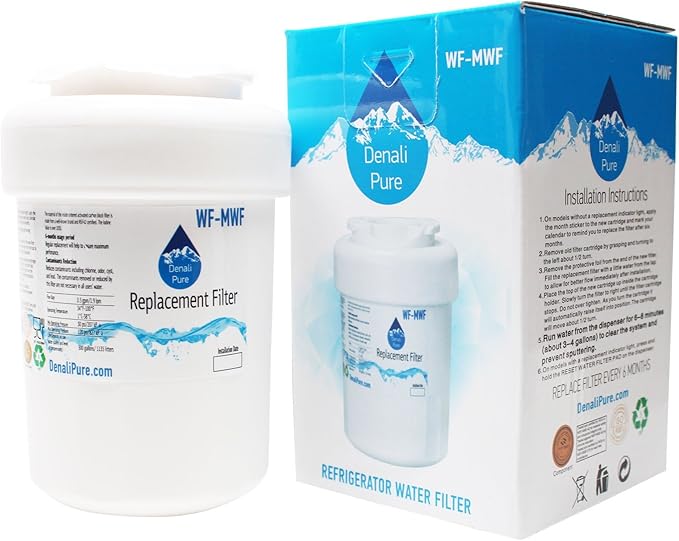 Replacement for General Electric GSS25WSTISS Refrigerator Water Filter - Compatible with General Electric MWF, MWFP Fridge Water Filter Cartridge