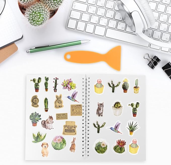 2 Pcs Sticker Book Collecting Album Reusable Sticker Organizer Storage Book for Stickers Collection A5 (64 Pages)
