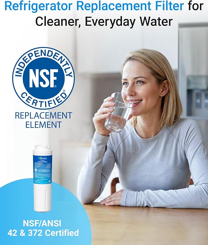 EcoAqua Replacement Filter, Compatible with Maytag UKF8001, EDR4RXD1, Whirlpool 4396395, Puriclean II, Kenmore 46-9006, Everydrop Filter 4, Viking RWFFR Refrigerator Water Filter, 3 Pack