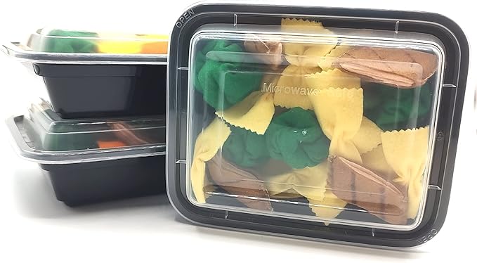 Pasta with broccoli, farfalle, bow tie pasta, felt play food for kids kitchen, pretend play for kids (beige, set 3 (farfalle, broccoli, chicken))